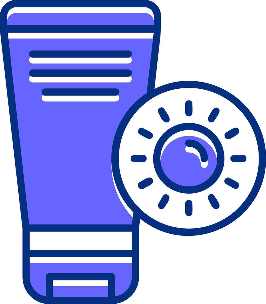 Sun block Filled Slip Style Icon vector