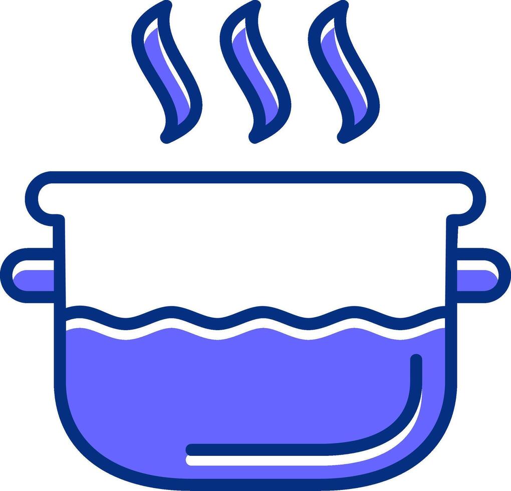 Steaming Filled Slip Style Icon vector