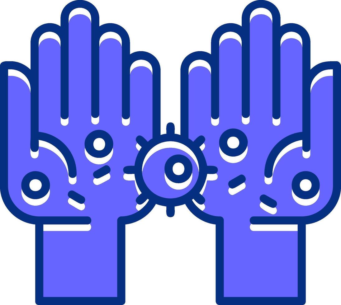 Dirty hands Filled Slip Style Icon vector