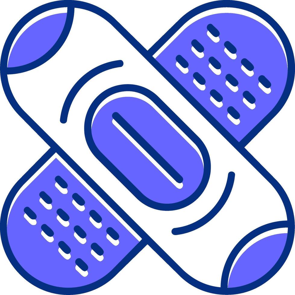 Plaster Filled Slip Style Icon vector