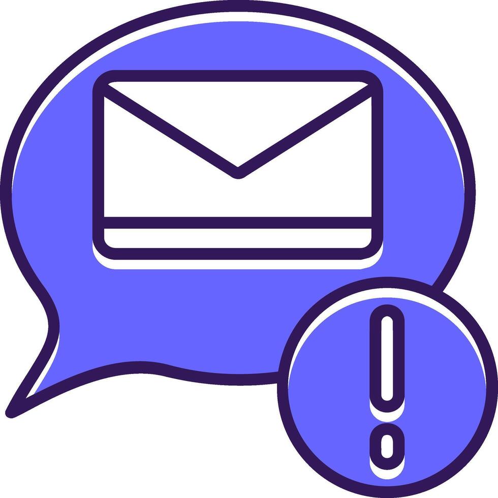 New email Filled Slip Style Icon vector
