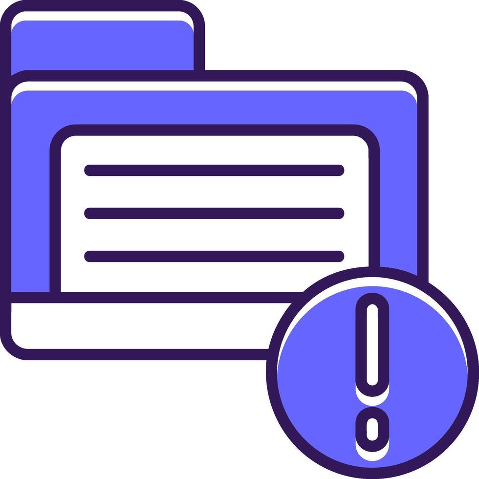 Folder Filled Slip Style Icon vector