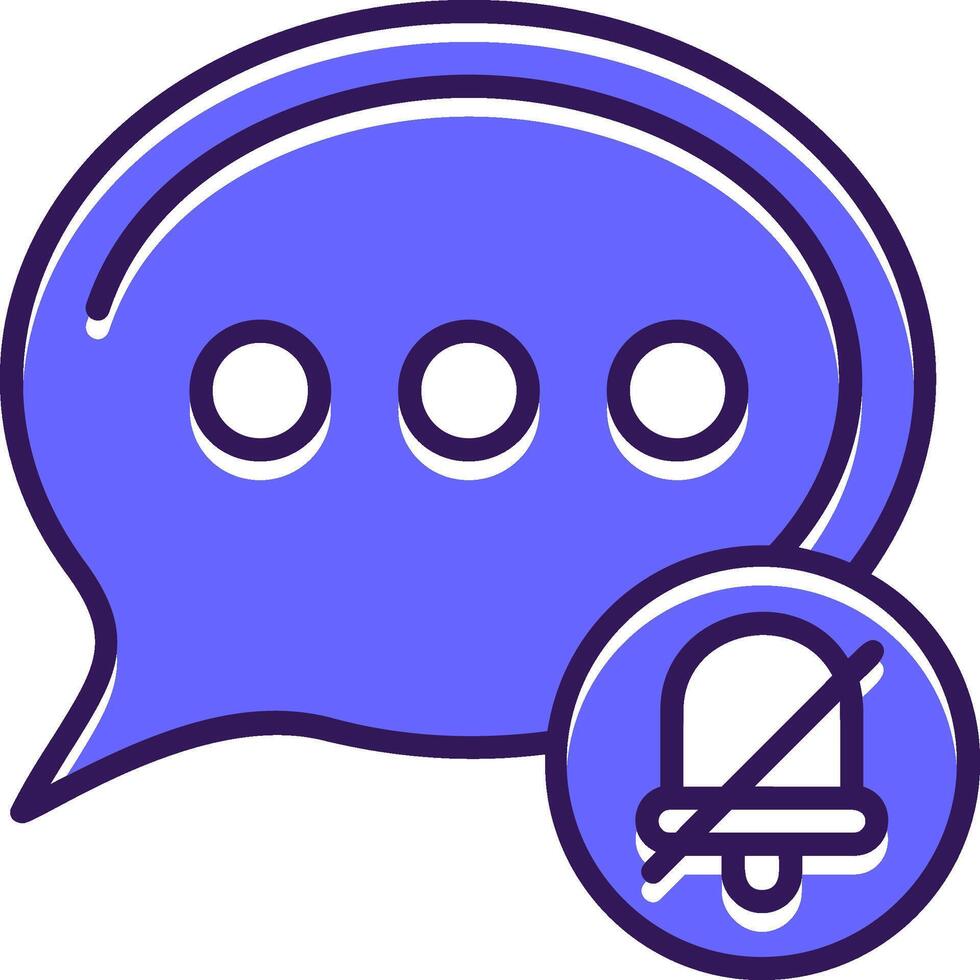 Silent mode Filled Slip Style Icon vector