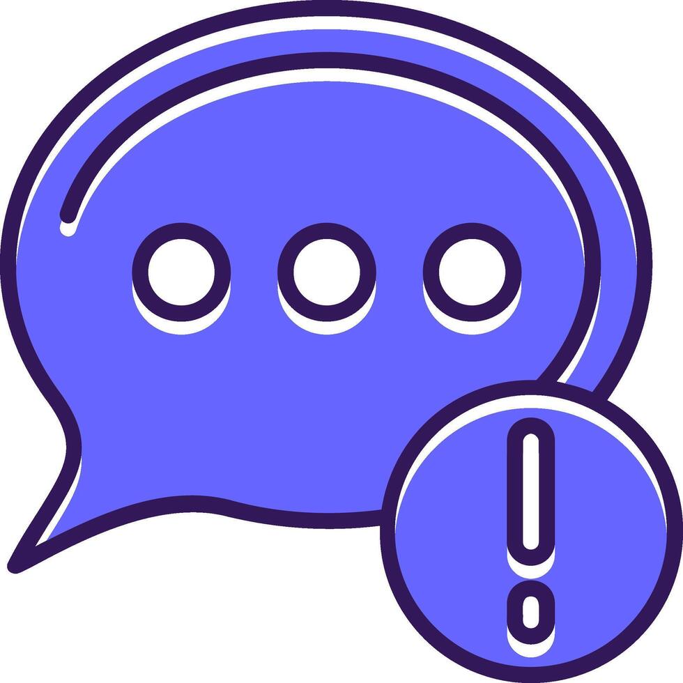 Chat message Filled Slip Style Icon vector