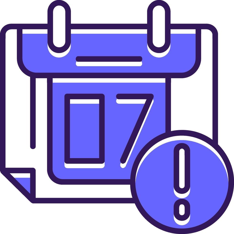Calendar event Filled Slip Style Icon vector