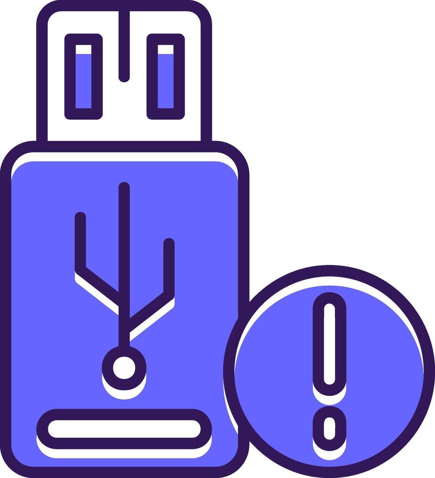 USB Filled Slip Style Icon vector