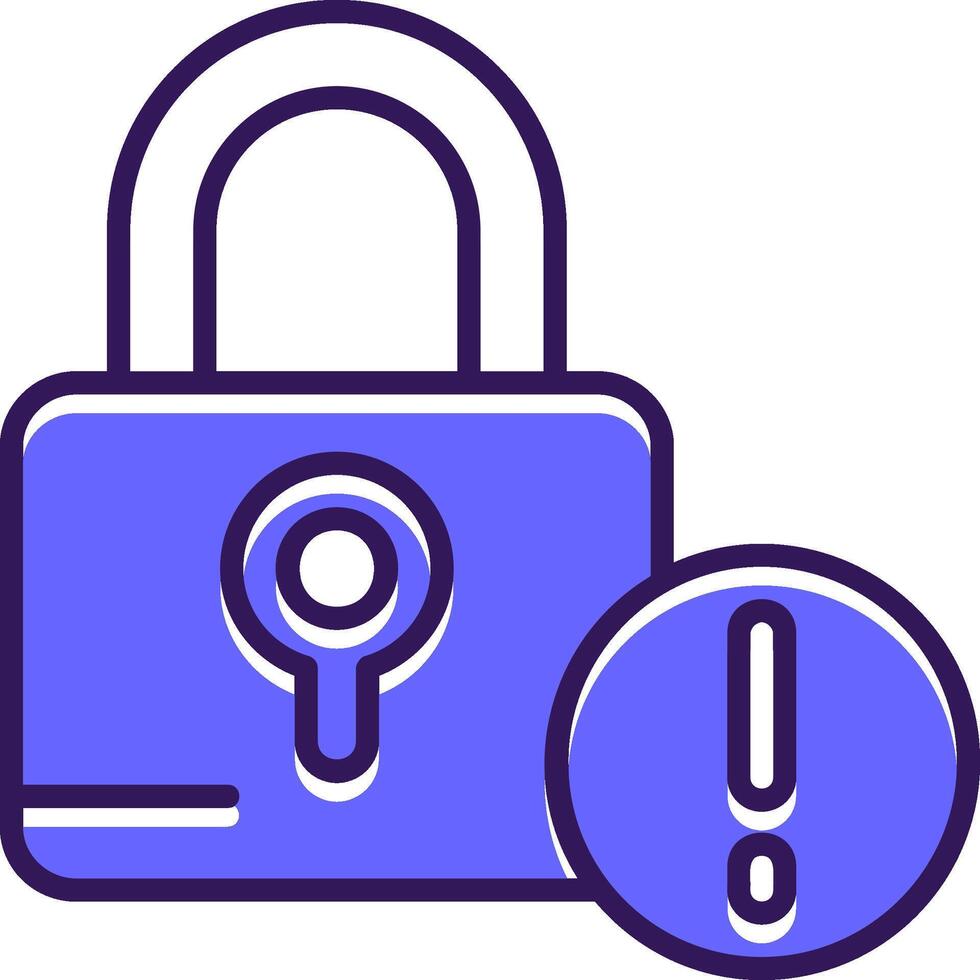 Lock Filled Slip Style Icon vector