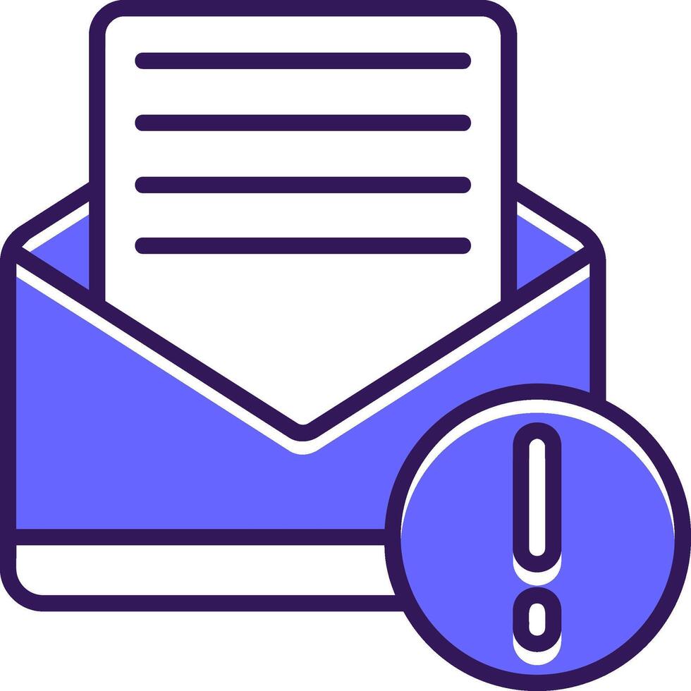Mail Filled Slip Style Icon vector