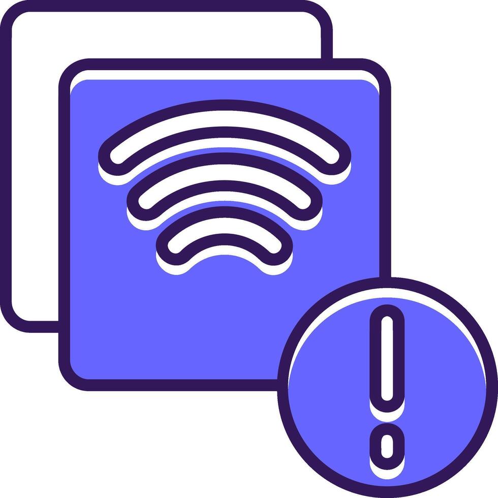 Screen mirroring Filled Slip Style Icon vector