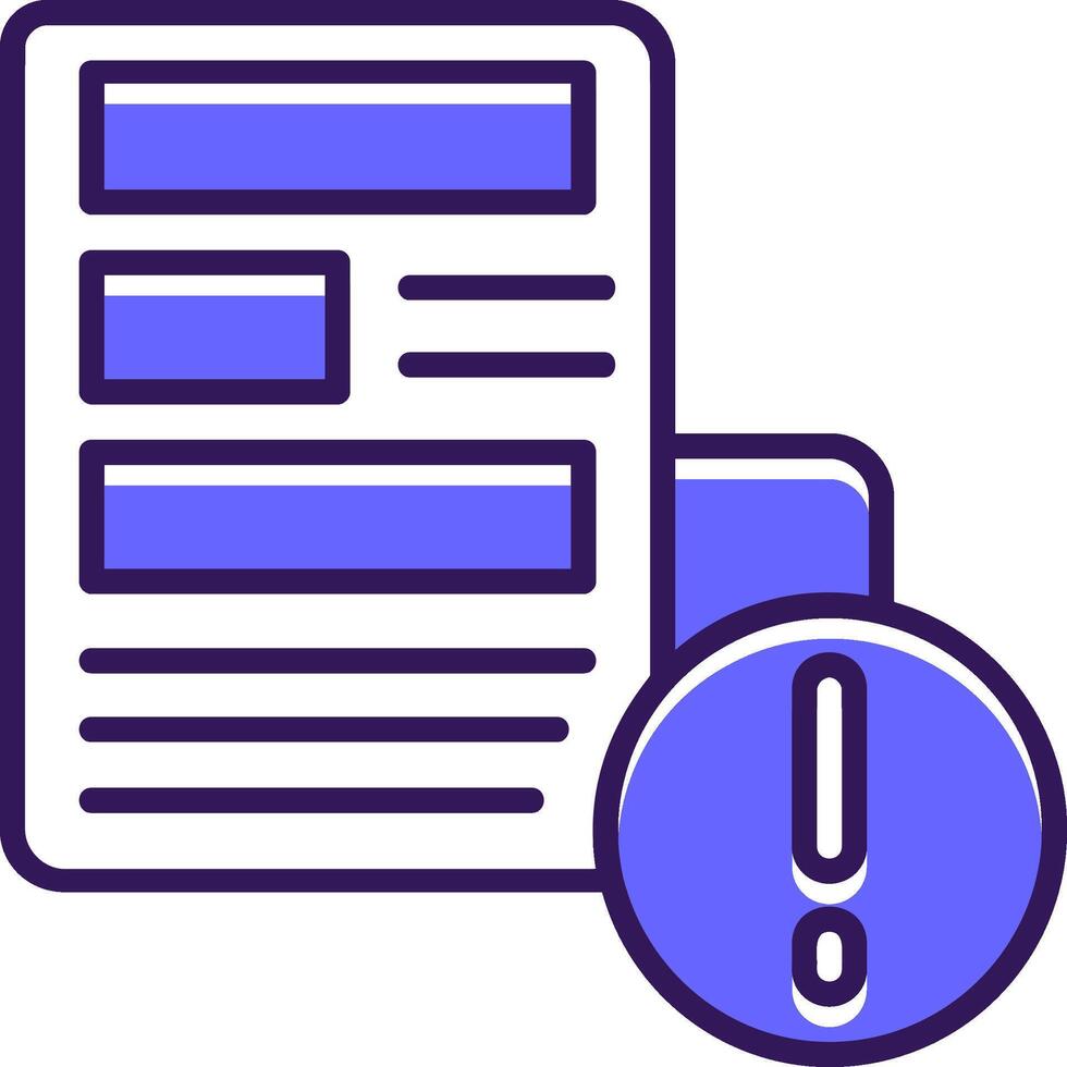 News Filled Slip Style Icon vector