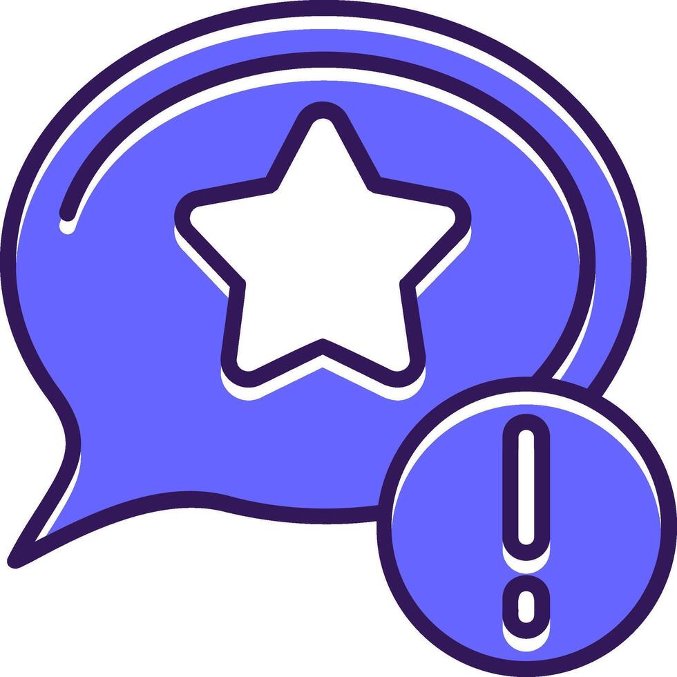 Favourite Filled Slip Style Icon vector