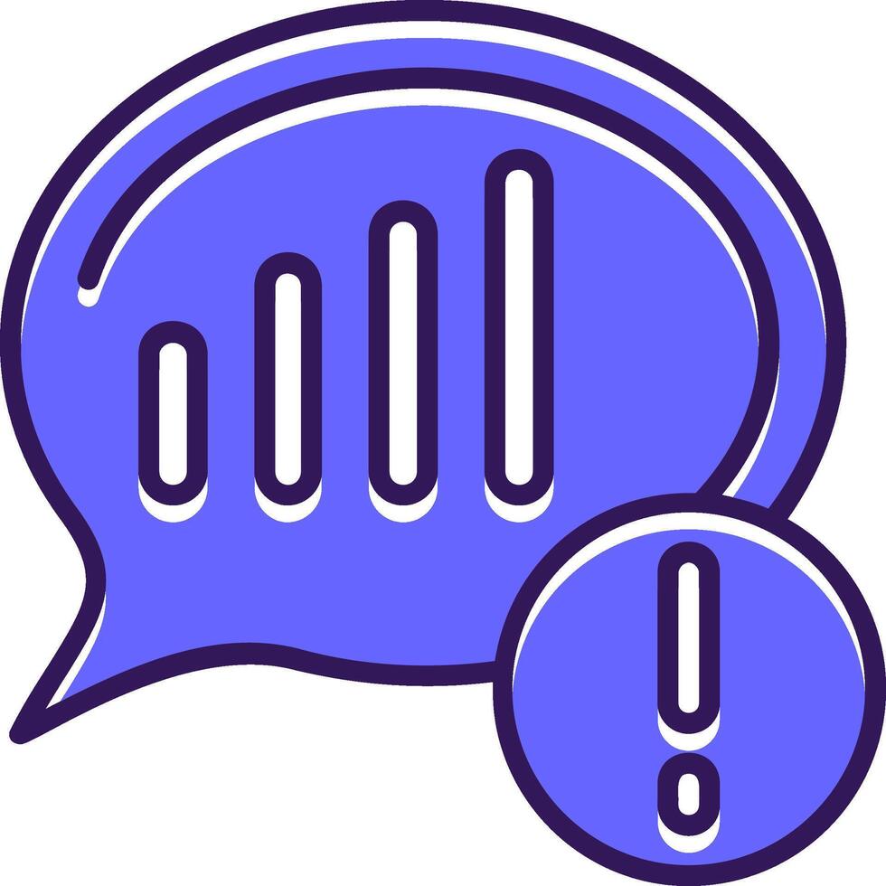 Network signal Filled Slip Style Icon vector