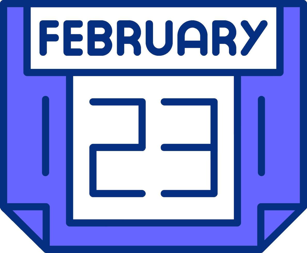 23 February Filled Slip Style Icon vector