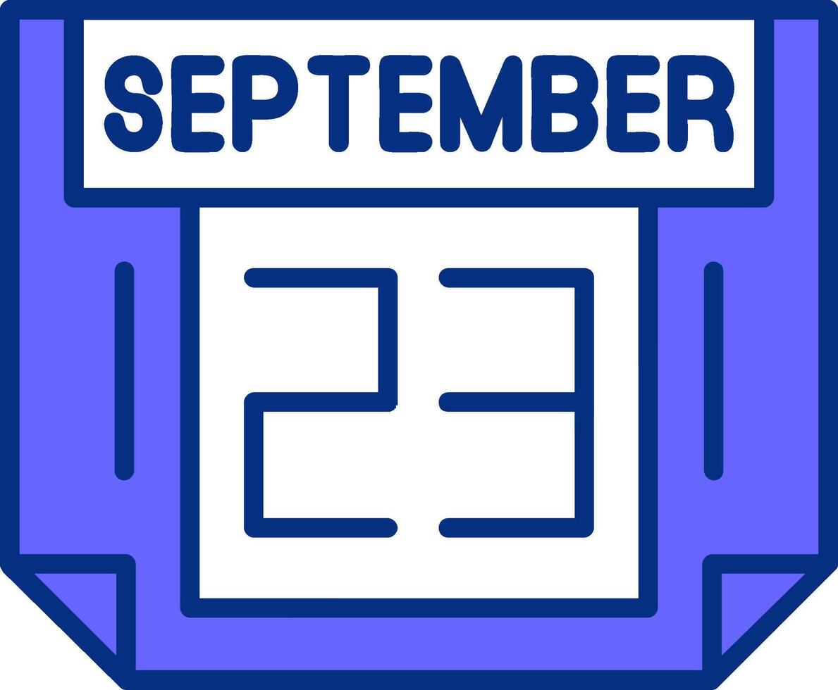23 September Filled Slip Style Icon vector