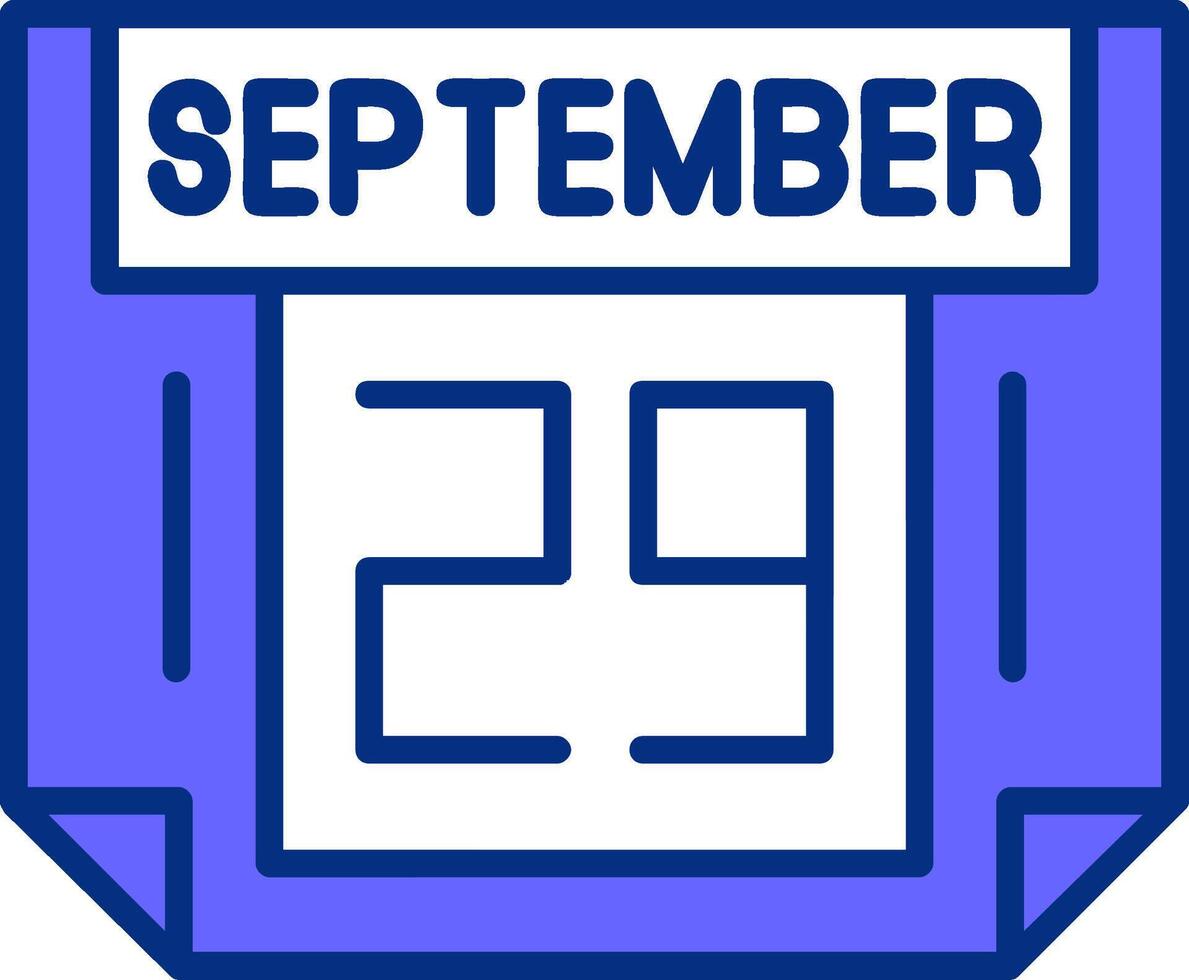 29 September Filled Slip Style Icon vector