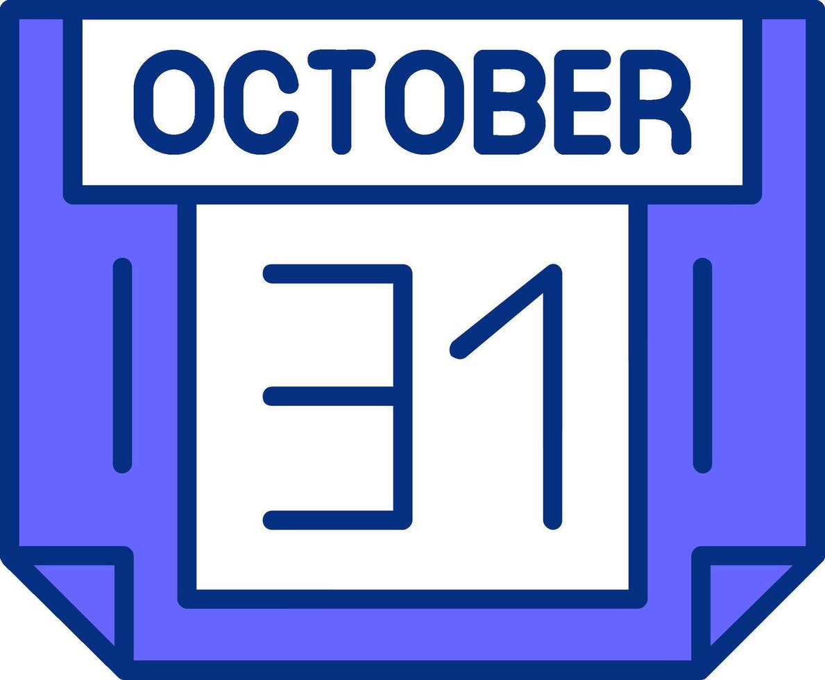 31 October Filled Slip Style Icon vector