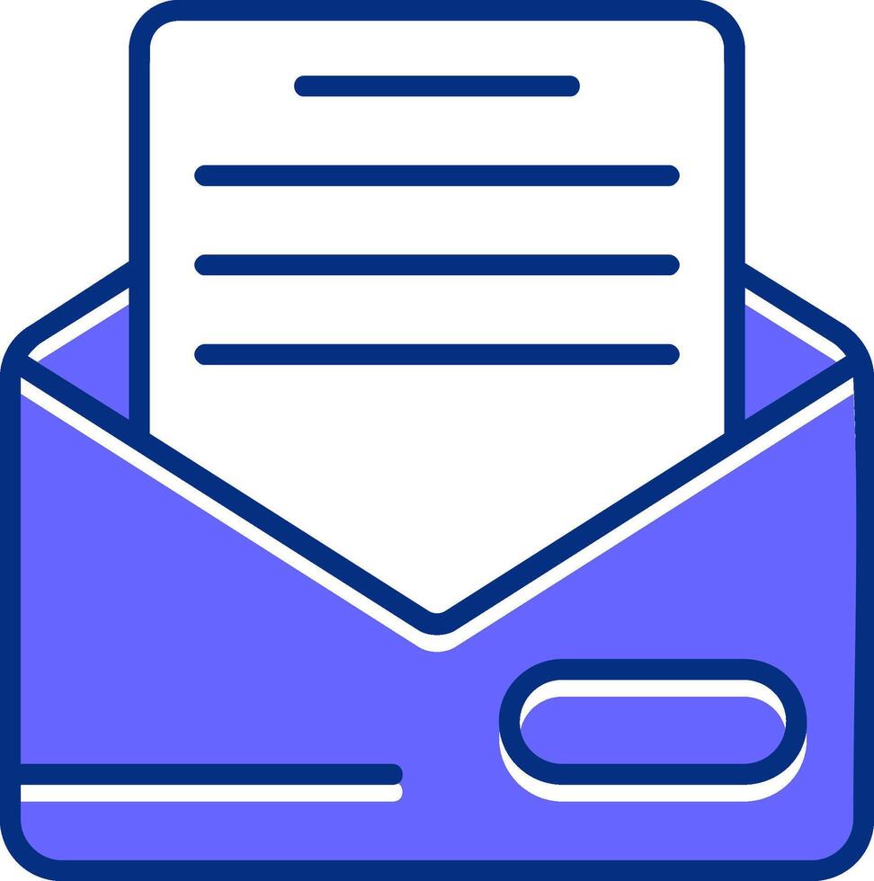 Mail Filled Slip Style Icon vector