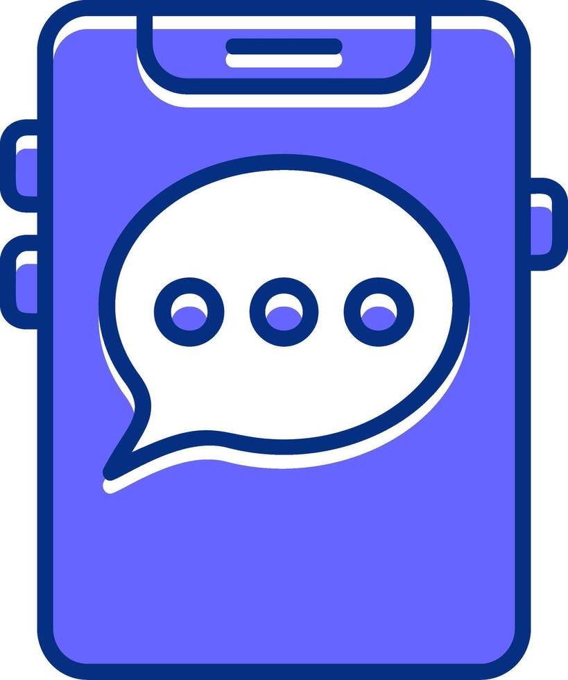 SMS Filled Slip Style Icon vector