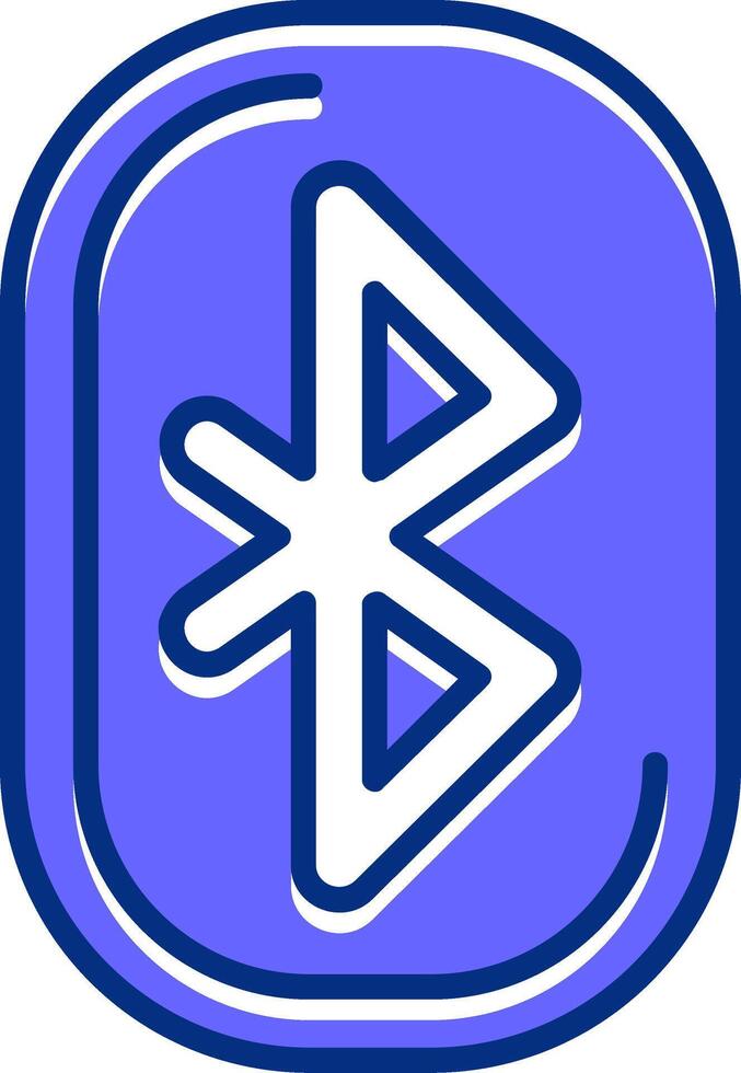 Bluetooth Filled Slip Style Icon vector