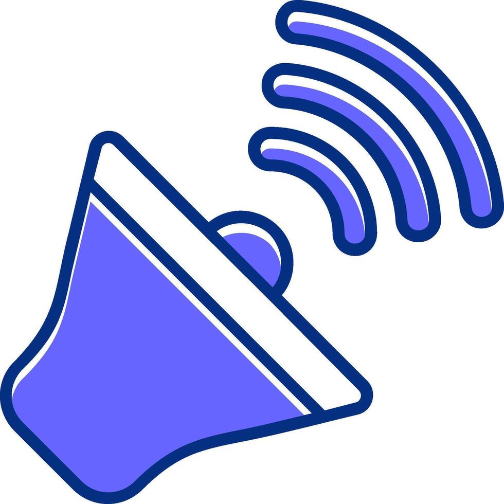 Sound Filled Slip Style Icon vector