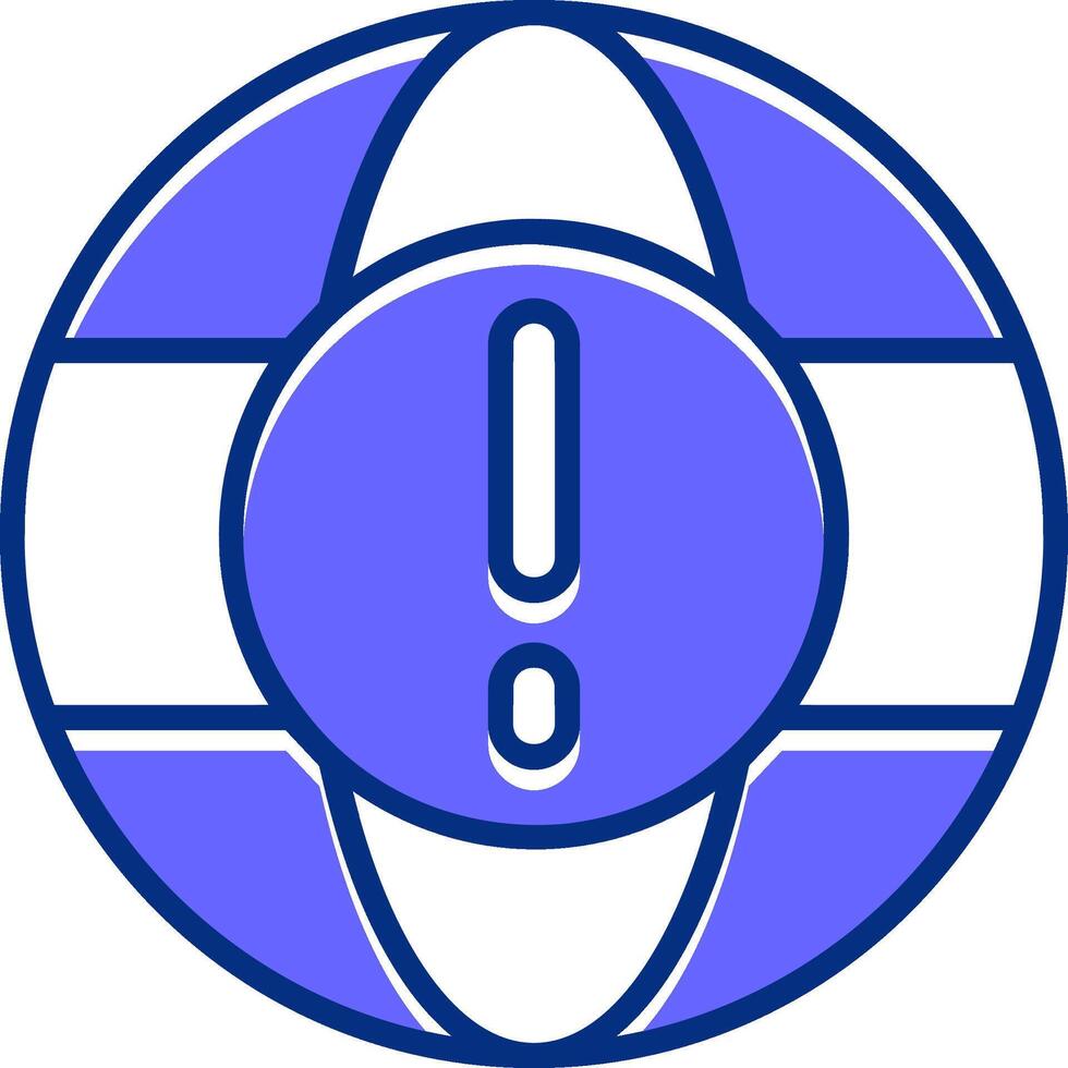 Internet Error Filled Slip Style Icon vector