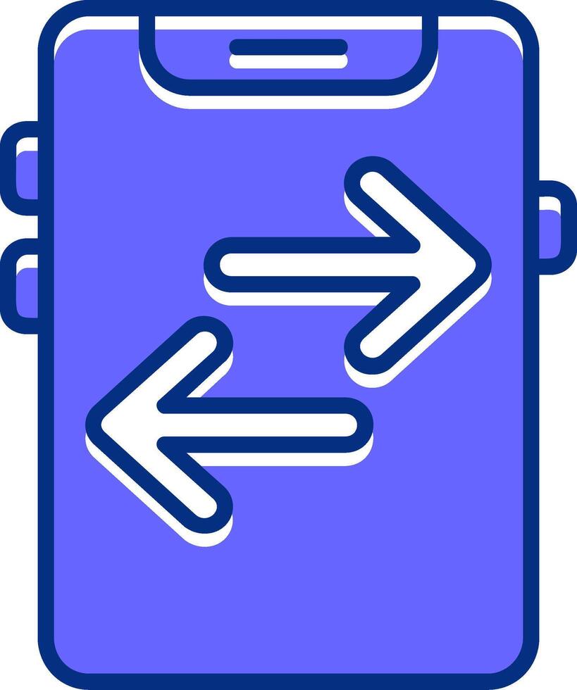 Transfer Filled Slip Style Icon vector