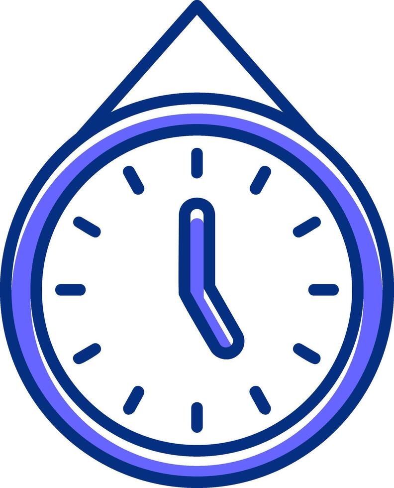 Clock Filled Slip Style Icon vector