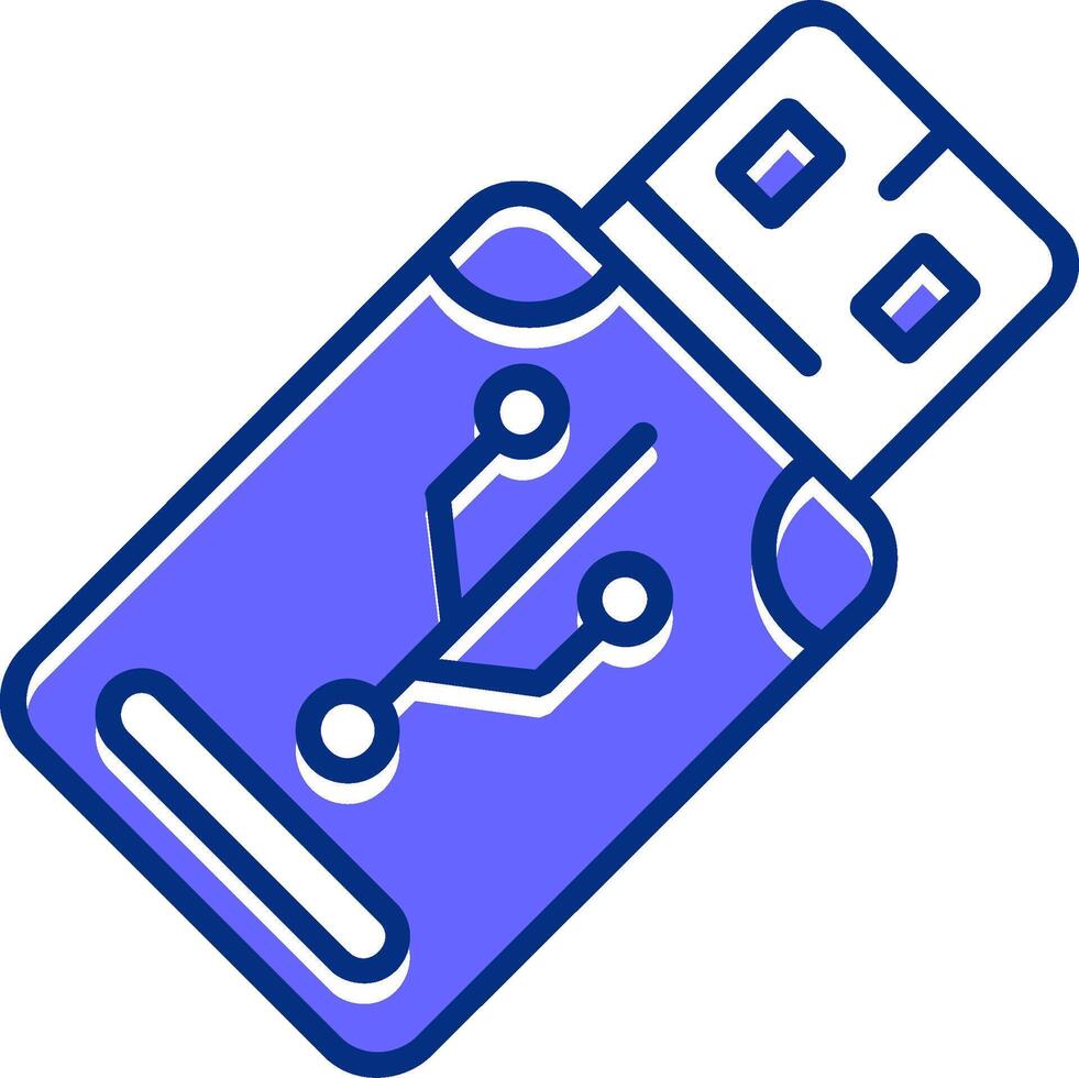USB Filled Slip Style Icon vector