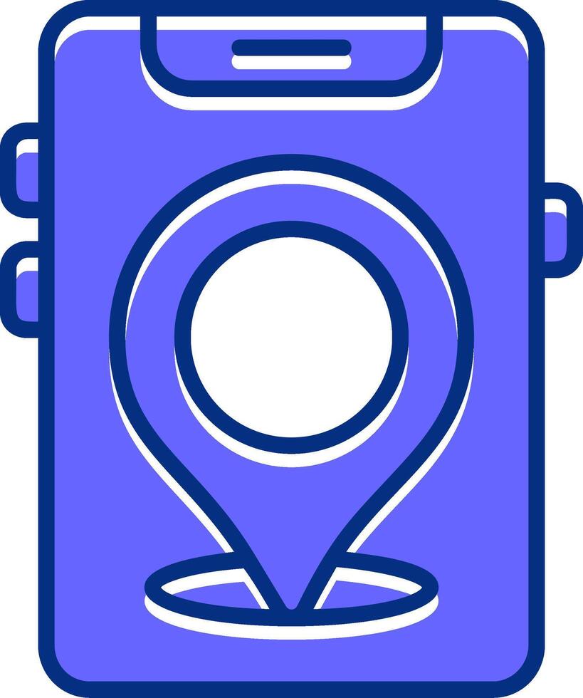 Location Filled Slip Style Icon vector