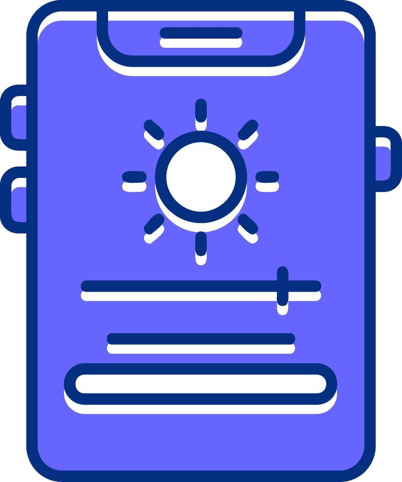 Adaptive brightness Filled Slip Style Icon vector