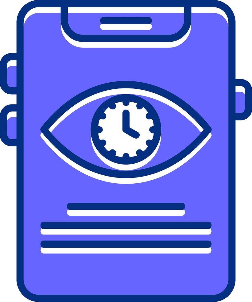 Screen timeout Filled Slip Style Icon vector