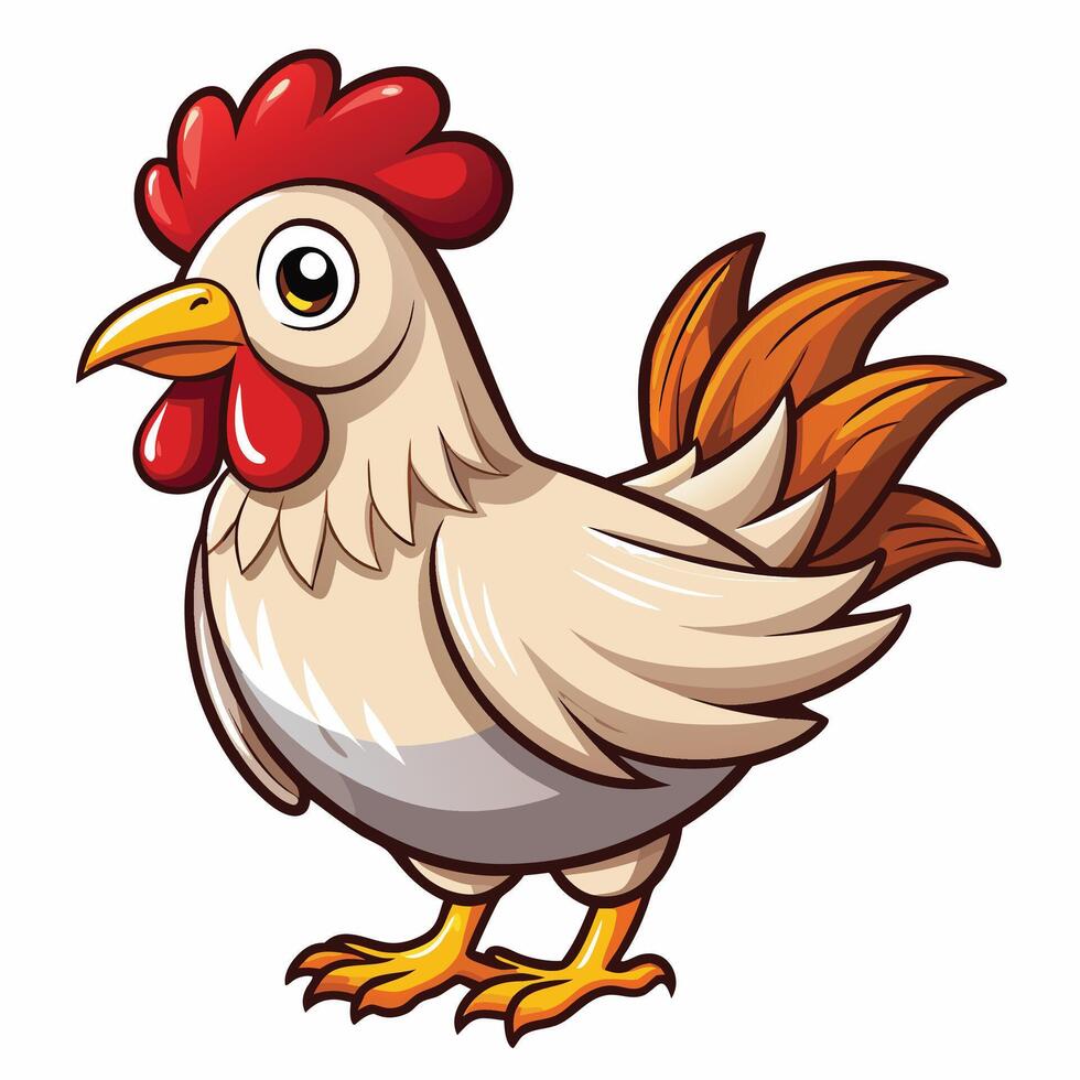 cartoon chicken illustration vector