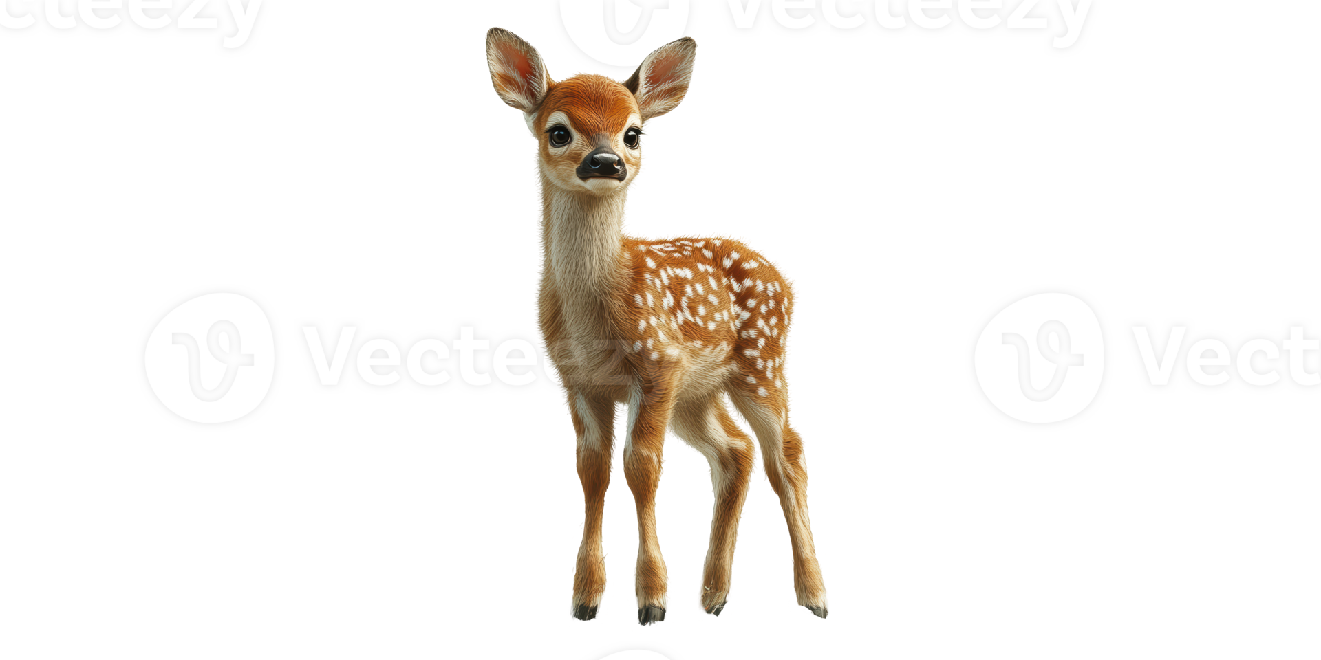 Adorable Fawn Standing Isolated on Transparent Background png