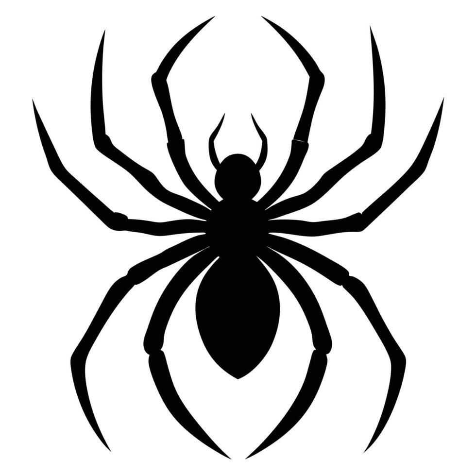 a black spider silhouette on a white background vector