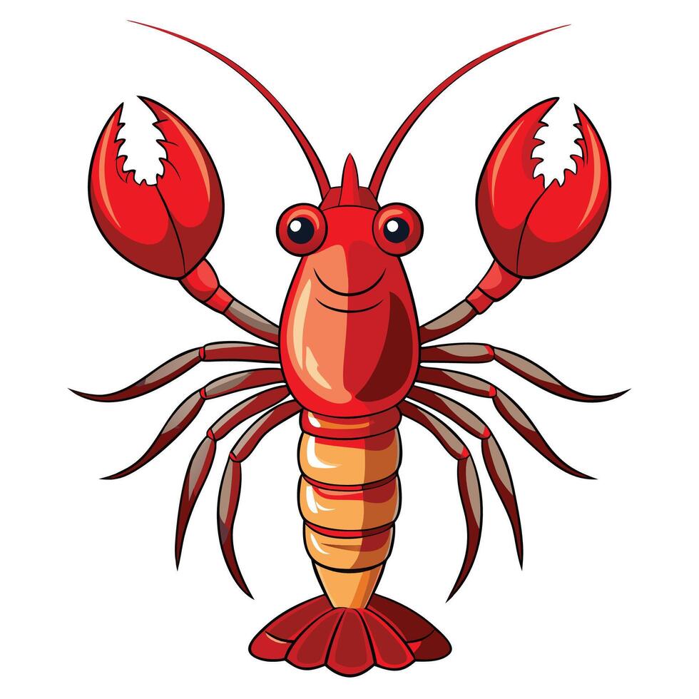 cartoon lobster designs art vector
