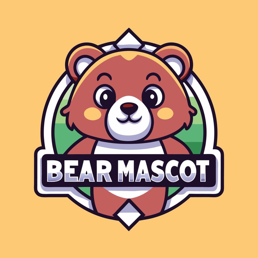 bear mascot logo design vector
