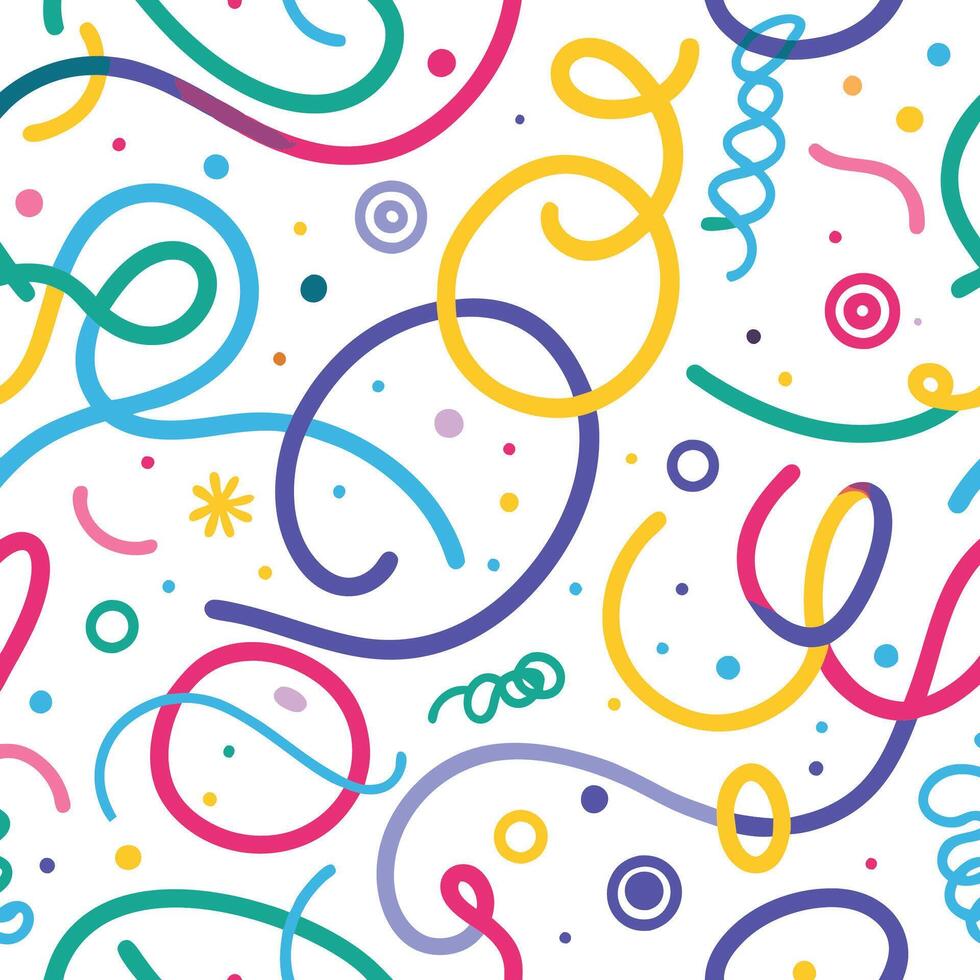 a colorful pattern with many different shapes and colors vector