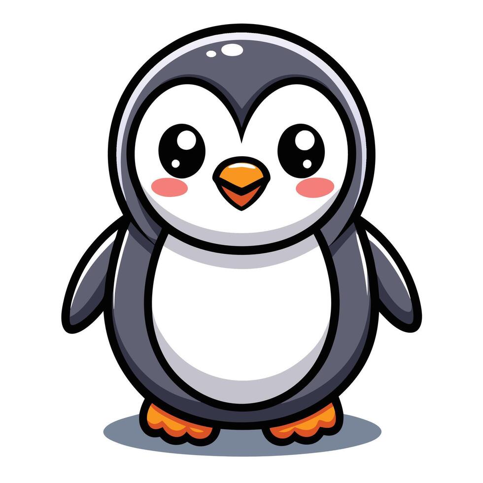 cute penguin illustration vector