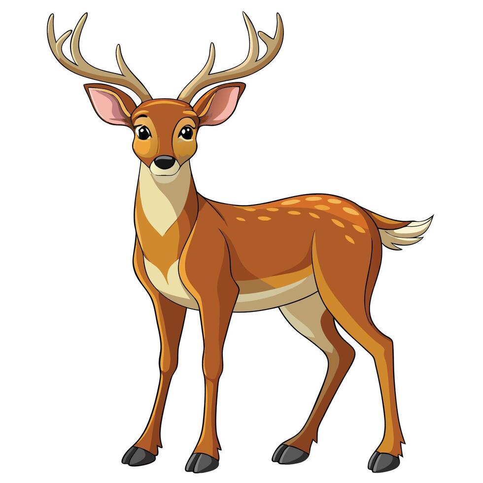 cartoon deer illustration vector