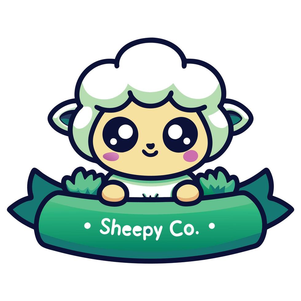 sheepy co logo design vector
