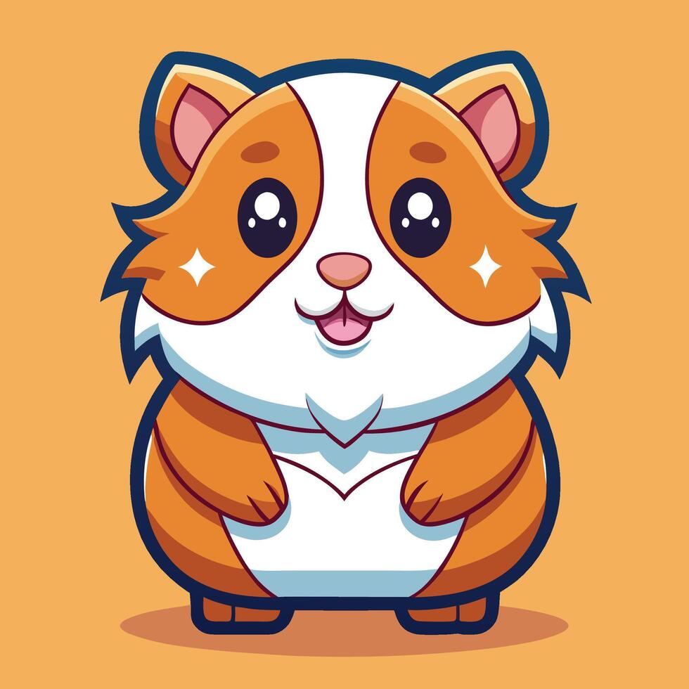 cute cartoon hamster illustration vector