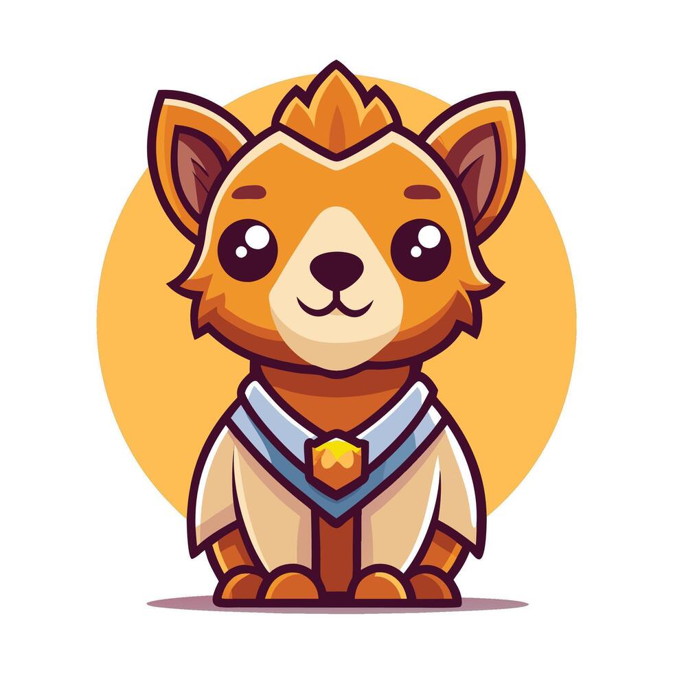 a cartoon dog with a collar and bow tie vector