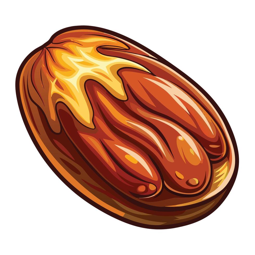 a cartoon illustration of a date palm vector