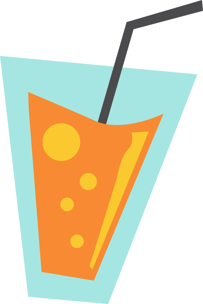 Colorful Orange Drink Illustration png