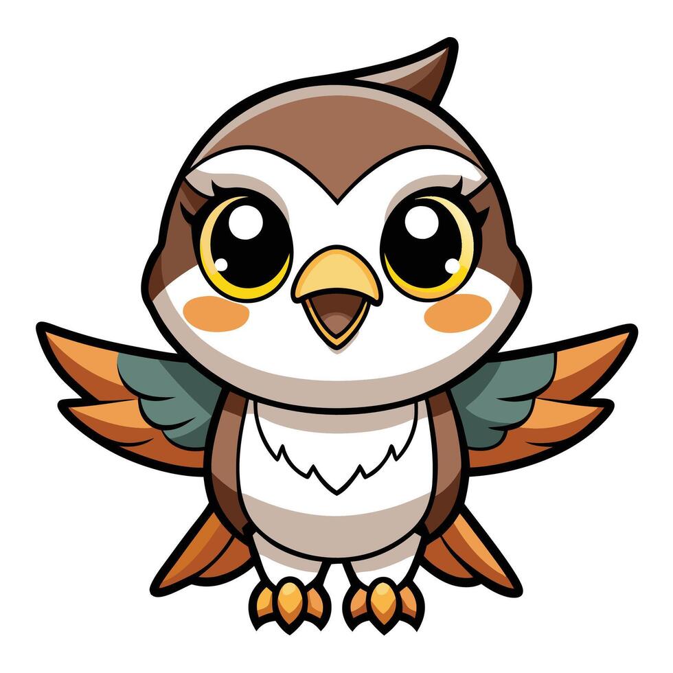 cartoon owl illustration vector