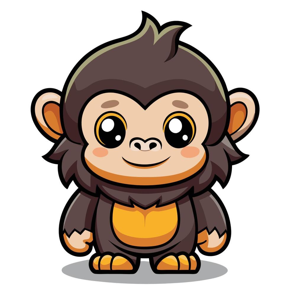 cartoon monkey illustration vector