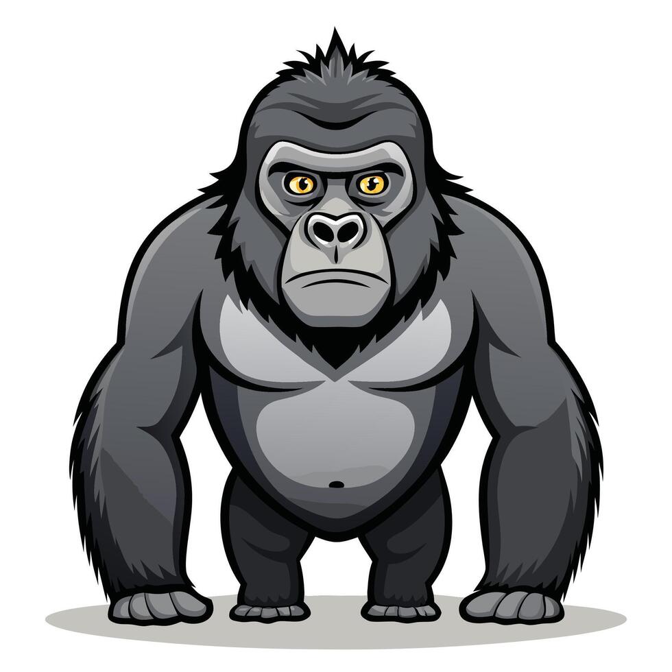 an angry gorilla cartoon character vector