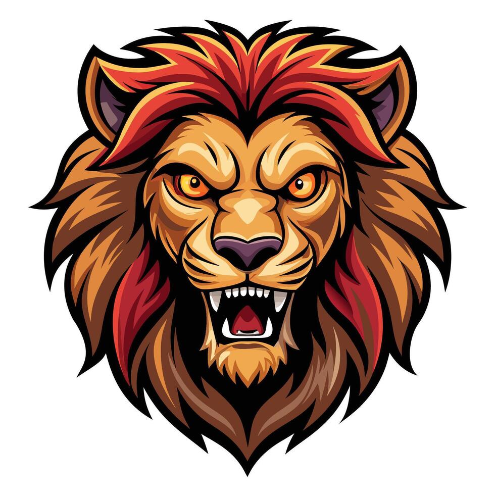 lion head mascot mascot head illustration vector