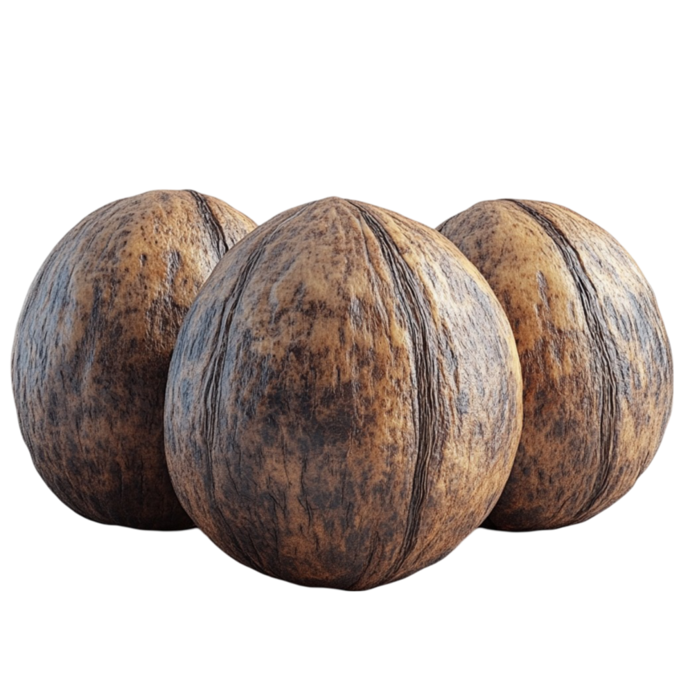 Fresh Walnuts with Leaves on Transparent Background png