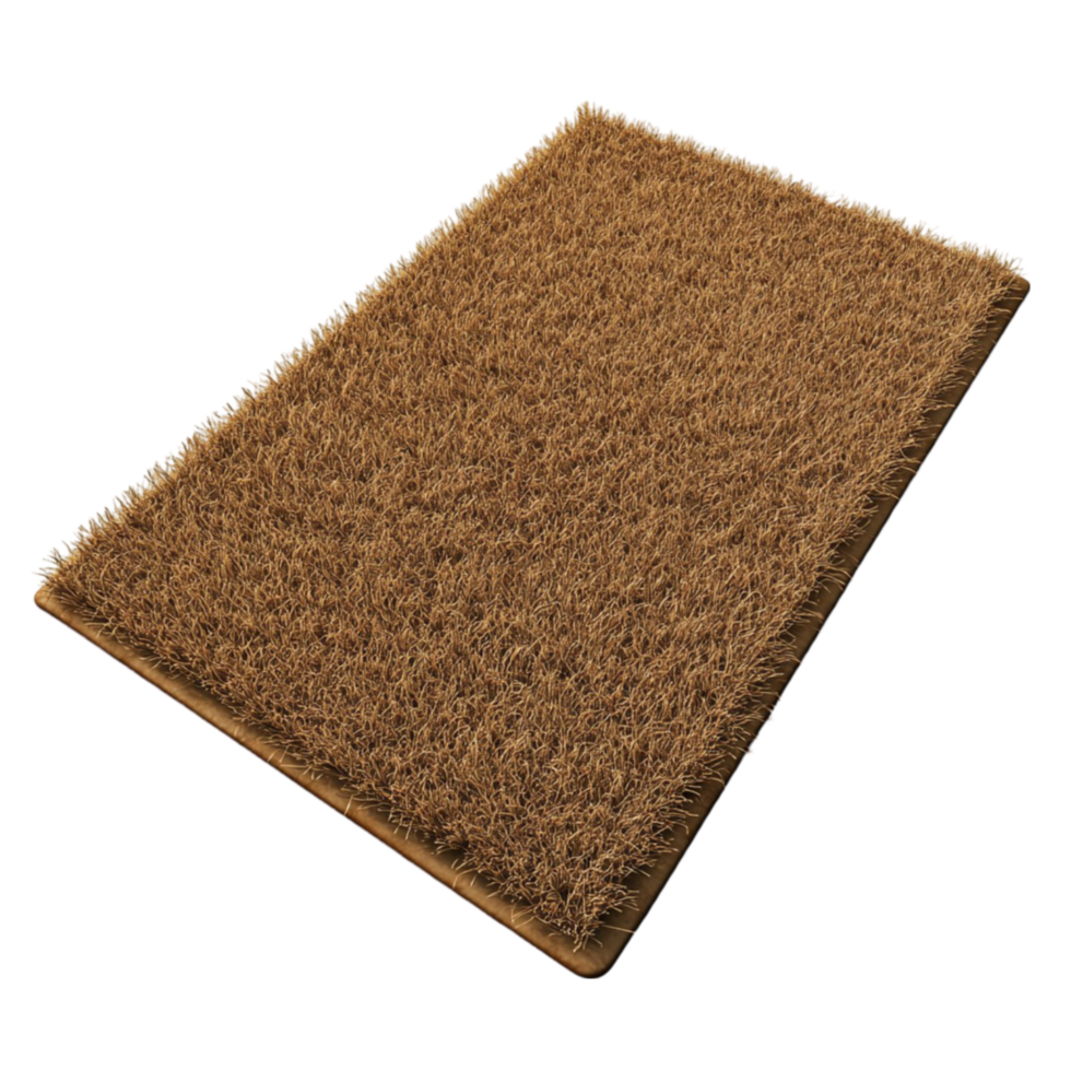 Decorative Brown Square Mat on Transparent Background png